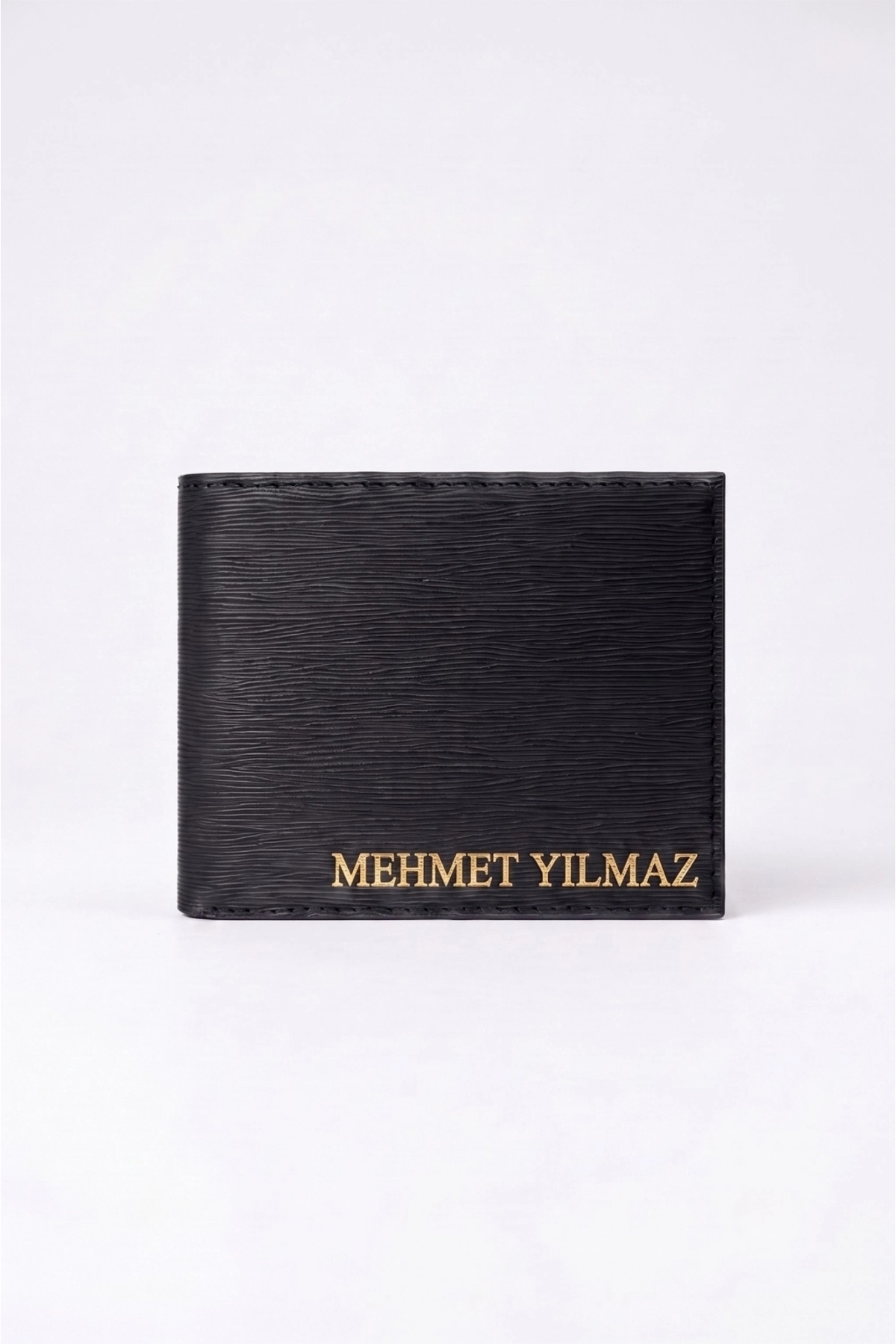 VANİLLA COLLECTİON Deri Cüzdan Kişiye Özel İsim Basklı-9 Kart-Bozuk Para Bölmeli Kelebek Model Siyah Cüzdan görsel 6