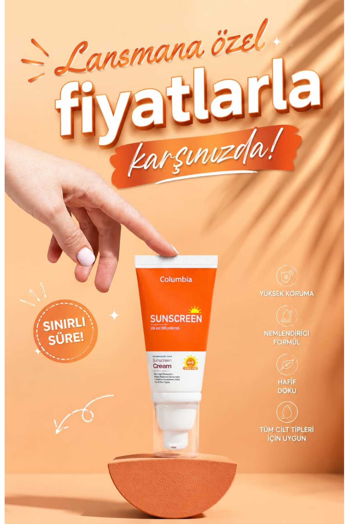لوسیون ضد آفتاب صورت و بدن با حفاظت بالا SPF 50 حجم 50 میلی لیتر