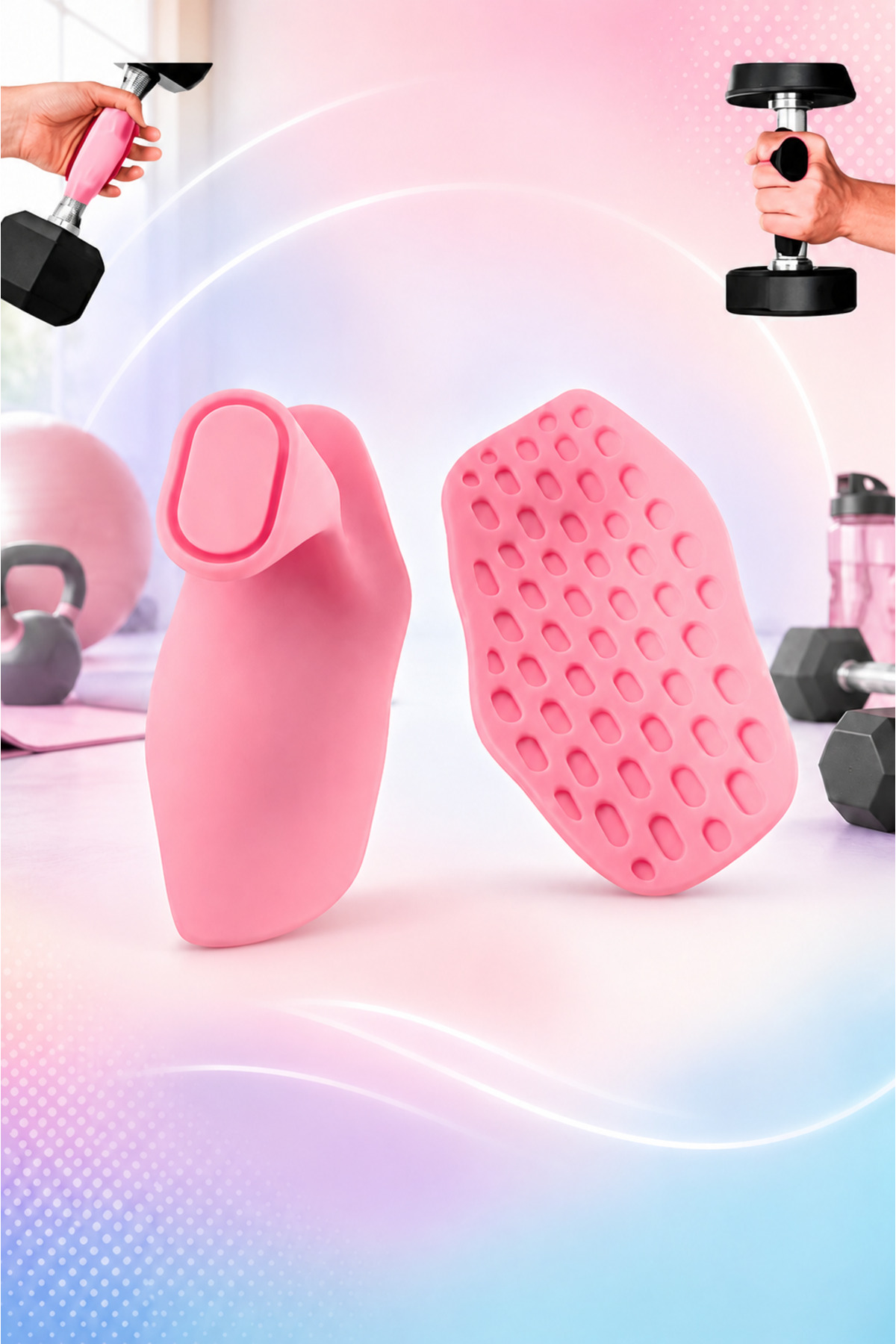 Dumbbell Fitness Weight Grip Pad Non-Slip Palm Pad for Conditioning, Pull-ups, Exercisers