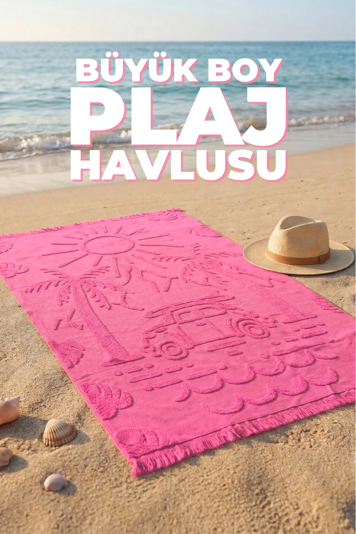 100% Cotton Beach Towel | Pool, Turkish Bath, Bath Towel | Extra Soft, Water Absorbent, Fast Drying | 100x170 cm