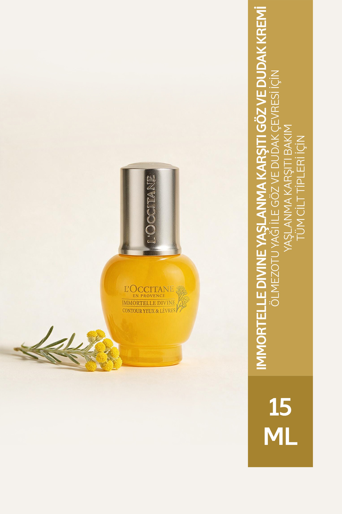 L'Occitane Immortelle Divine Göz & Dudak Kremi, Ölmezotu Süperözü İçeren, 15 Ml — PRA-4494536-7804