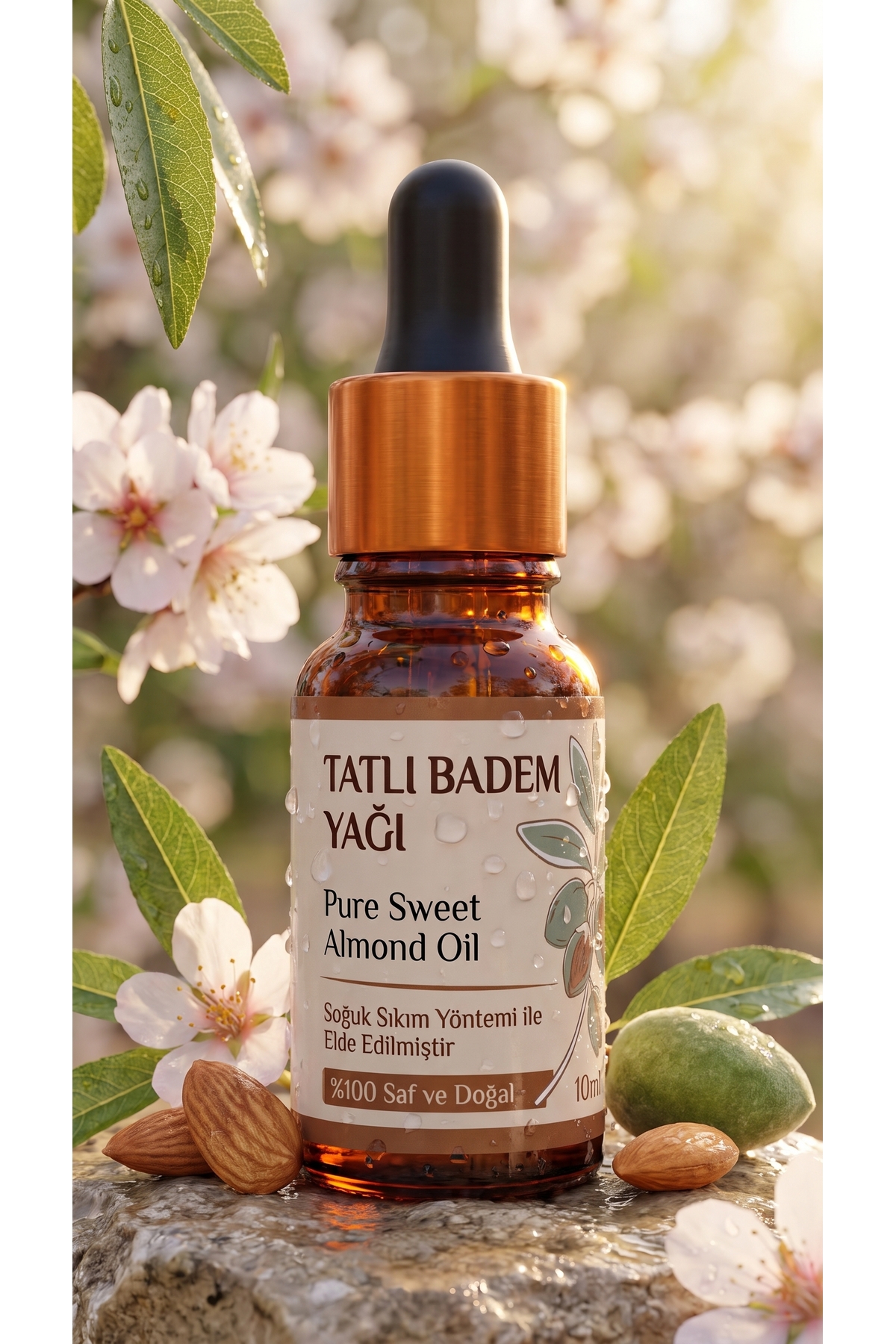Tatlı Badem Yağı 10 ml / Soğuk Sıkım / %100 Saf Ve Doğal / Sweet Almond Oil — A1-Tatlı-Badem-yag-10 — تصویر 5 از 7