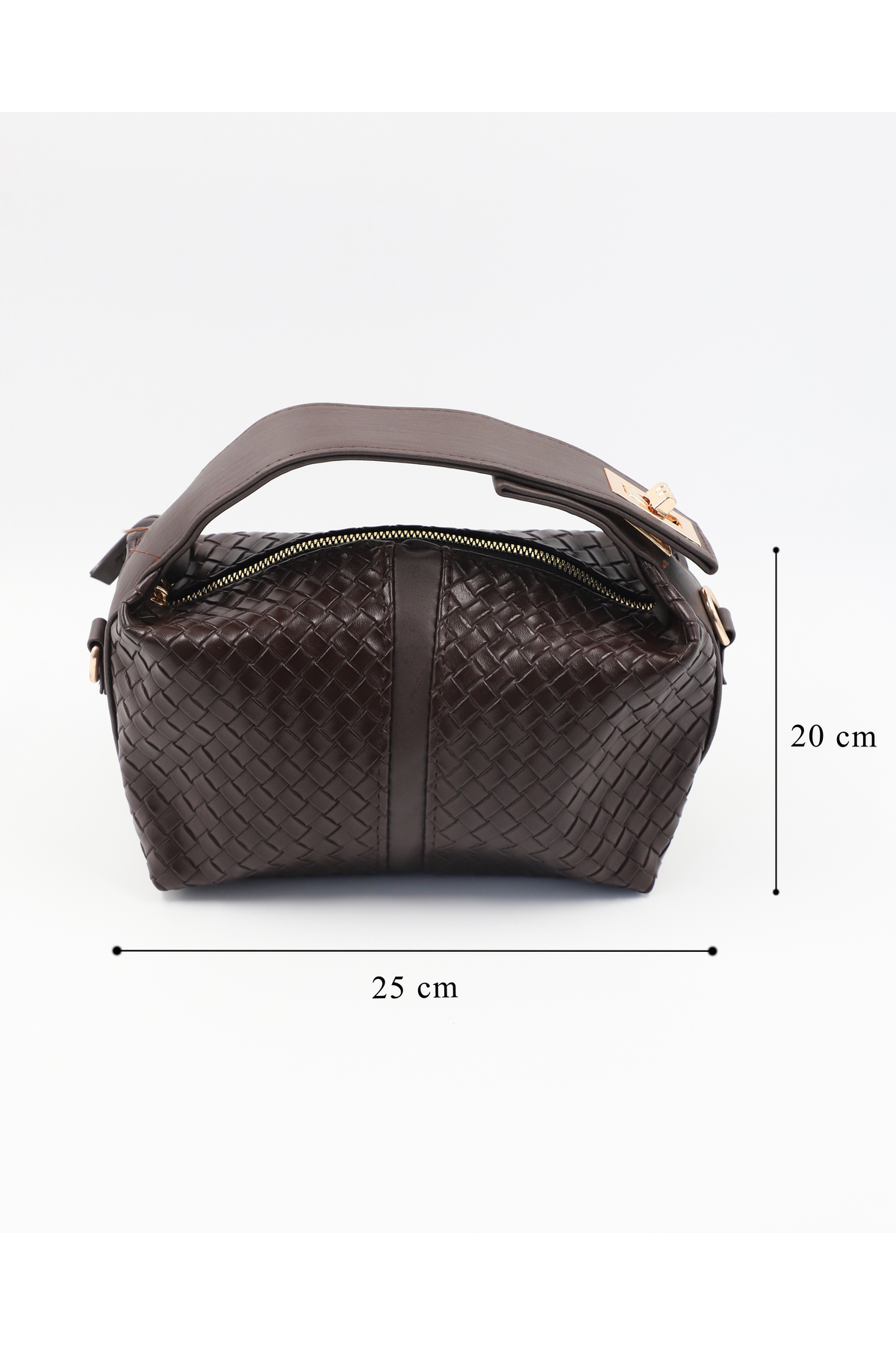 lalettobags Kadın Lilyum Model Örgü Dokulu Kilit Detaylı El Ve Ayarlanabilir Askılı Omuz Çantası görsel 5