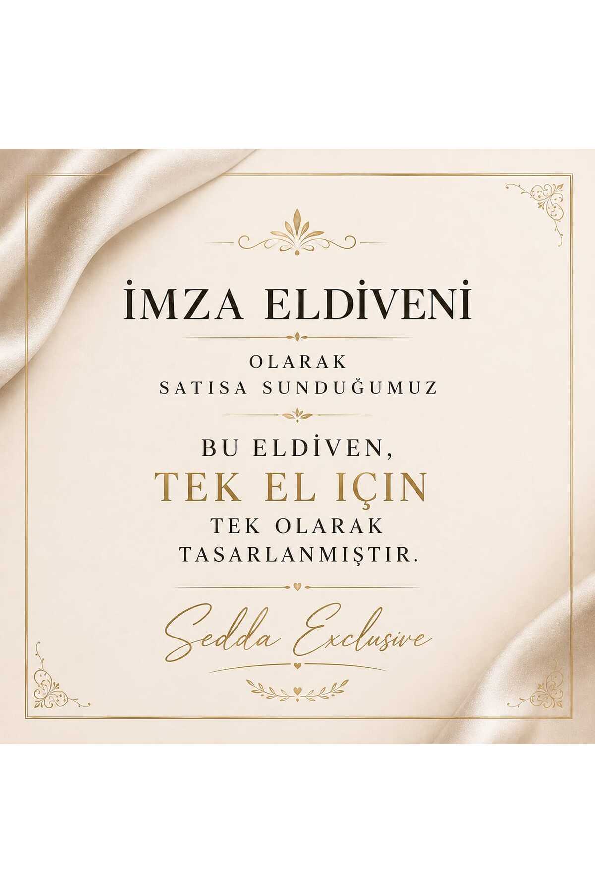 Sed da Exclusive Kırık Beyaz Nikah İmza Eldiveni görsel 2