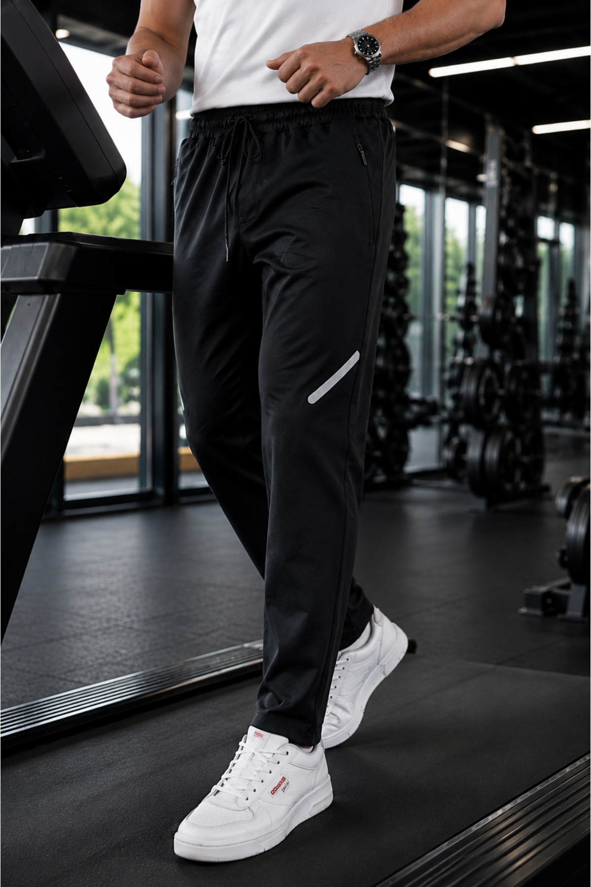 Demente Paraşüt Kumaş Slim Fit Gym ve Fitness Eşofman Altı (bir beden büyük alınız.)