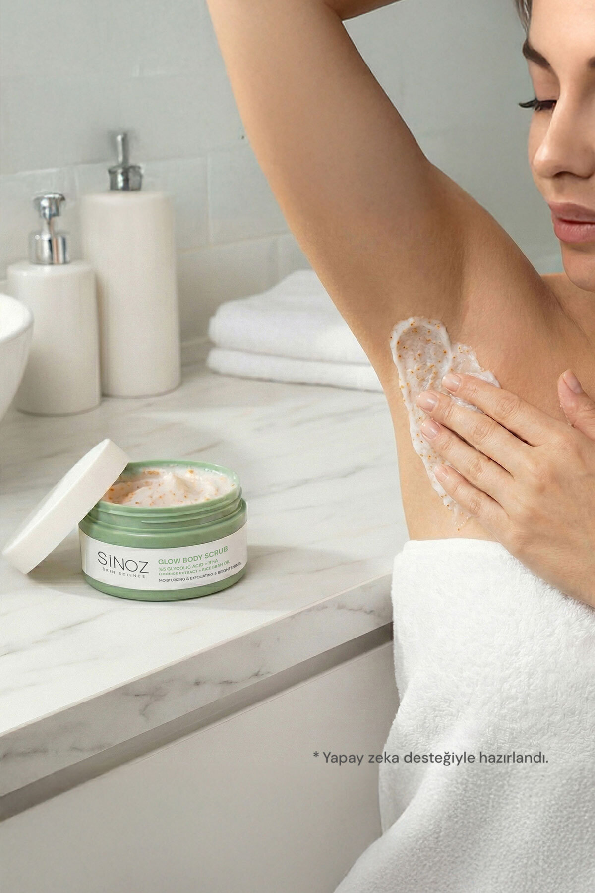 Nemlendirici Arındırıcı ve Aydınlatıcı Glow Vücut Peelingi %5 Glikolik Asit 200 gr — 10.11.19.018.300.10 — تصویر 9 از 9