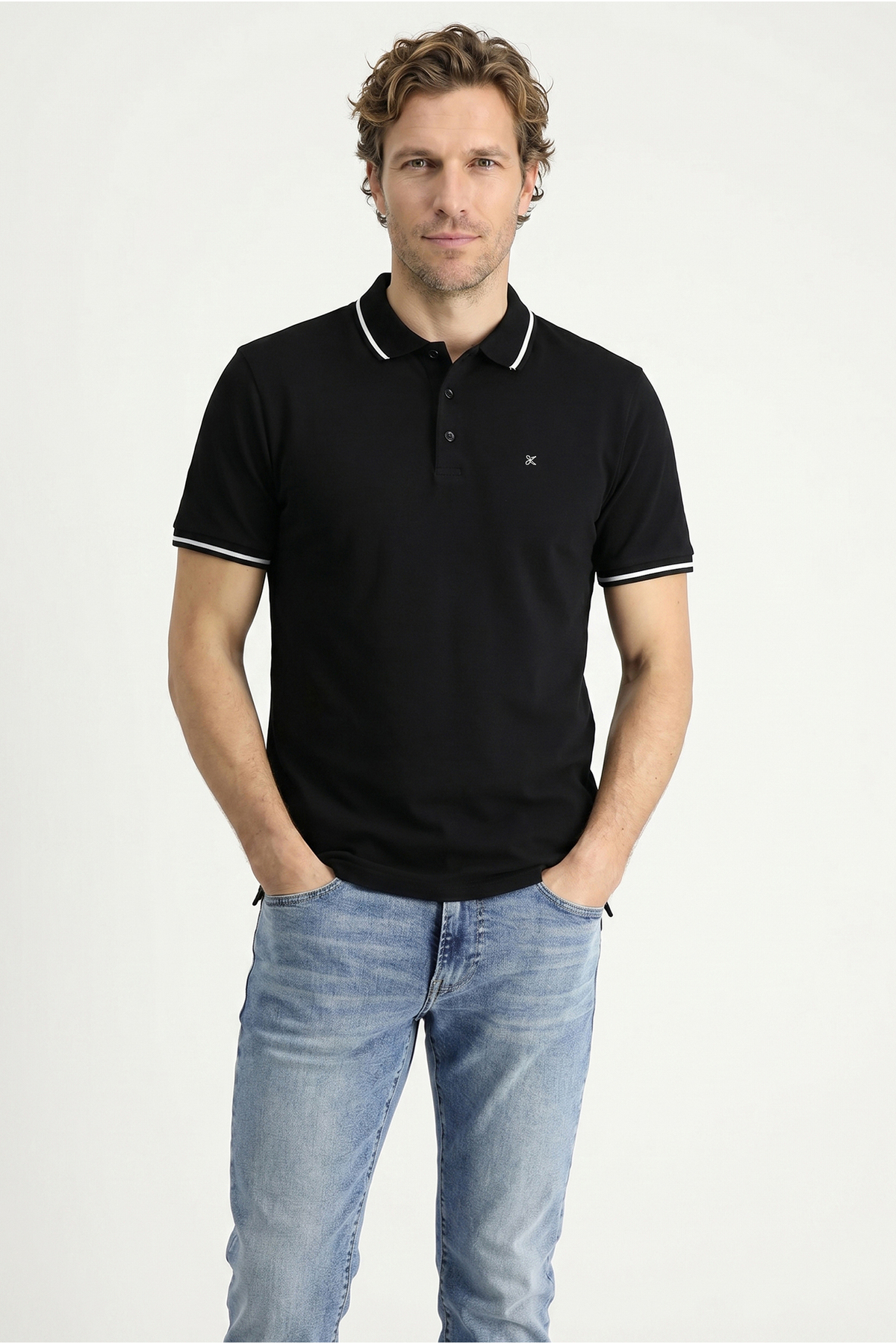 Kiğılı Polo Yaka Slim Fit Yumuşak Dokulu Pamuklu Likralı Esnek Tişört