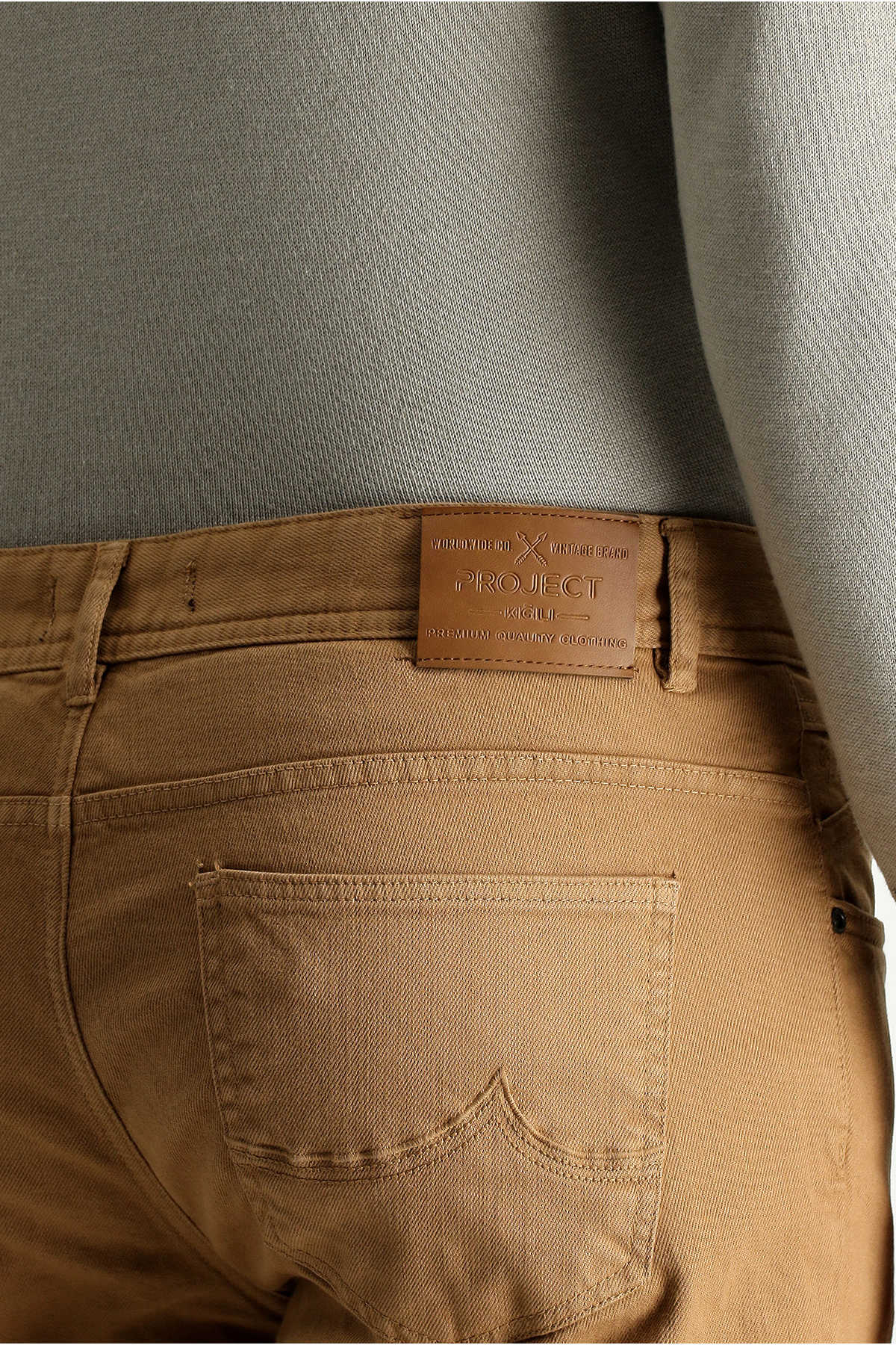 Kiğılı Slim Fit Dar Kesim Likralı Kanvas / Chino Pantolon görsel 5