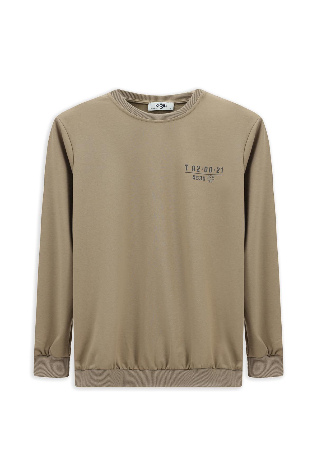 Kiğılı Bisiklet Yaka Regular Fit Baskılı Pamuklu Sweatshirt görsel 2