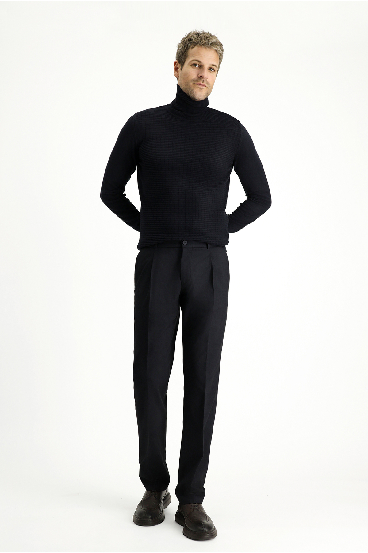 Kiğılı 6 Drop Regular Fit Standart Kesim Likralı Pileli Klasik Kumaş Pantolon