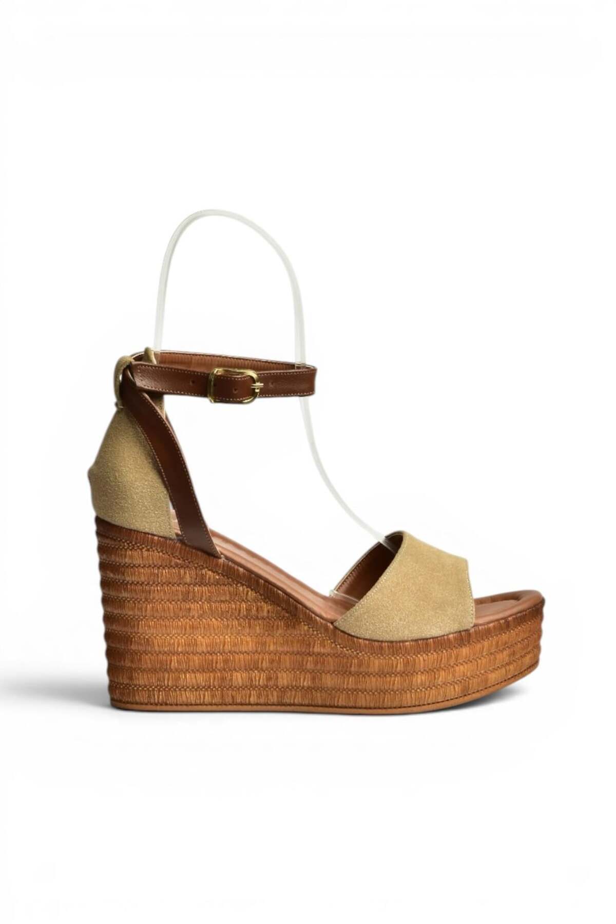 Fox Shoes Y996559102 Vizon Dolgu Topuklu Kadın Ayakkabı görsel 5