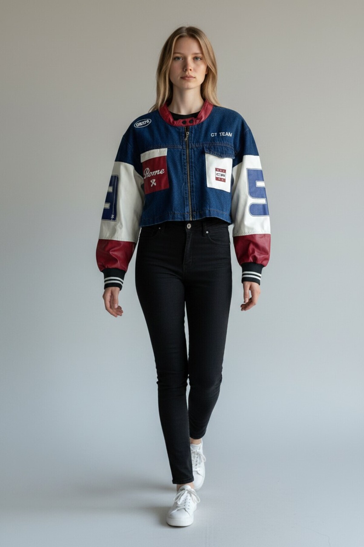 Maris Kadın Deri Detaylı Street Style Ceket
