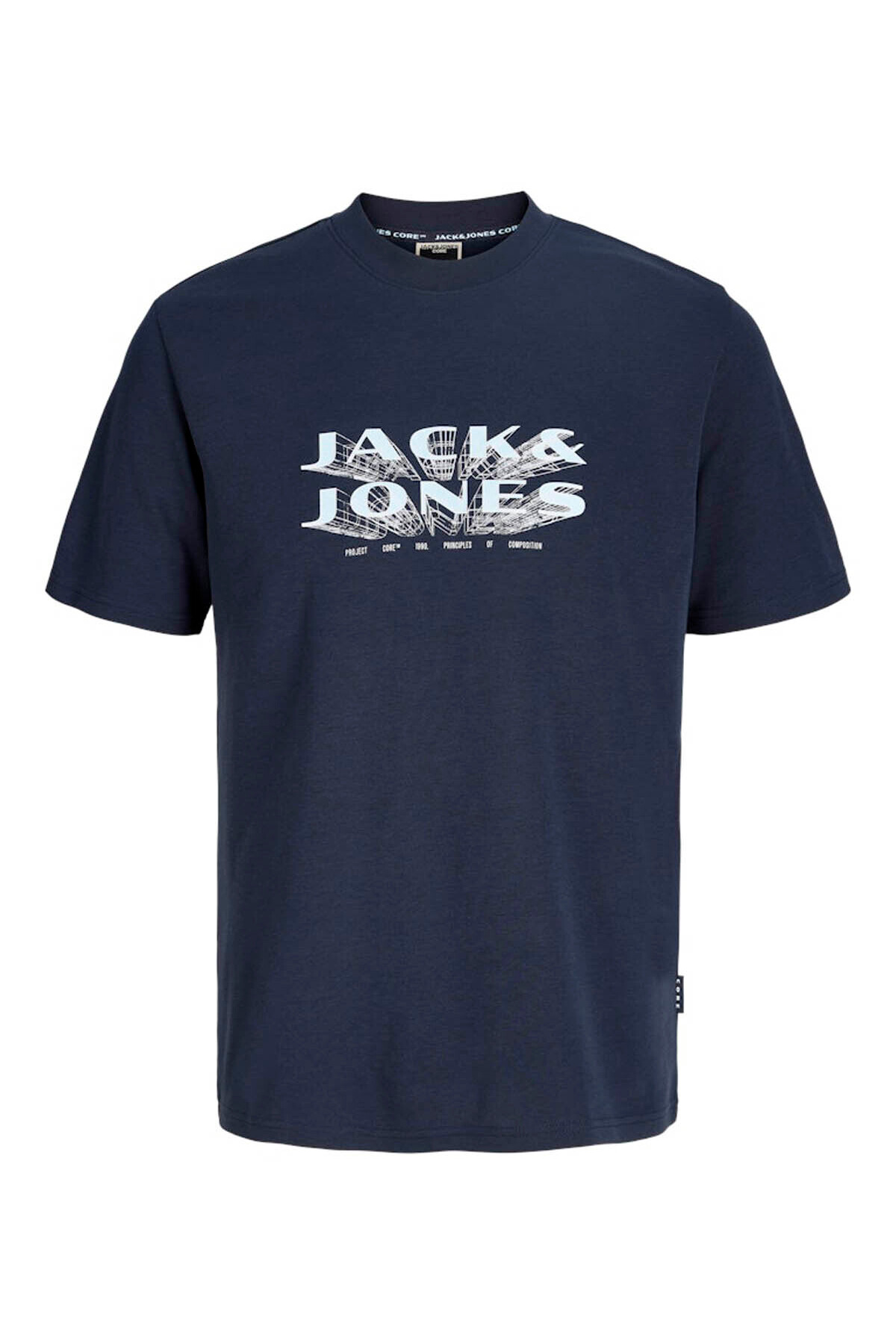 تی‌شرت مردانه Jcofusion مدل JJ Branding Tee SS Crew Neck Blue کد 12289880 جک اند جونز تی شرت Jack & Jones
