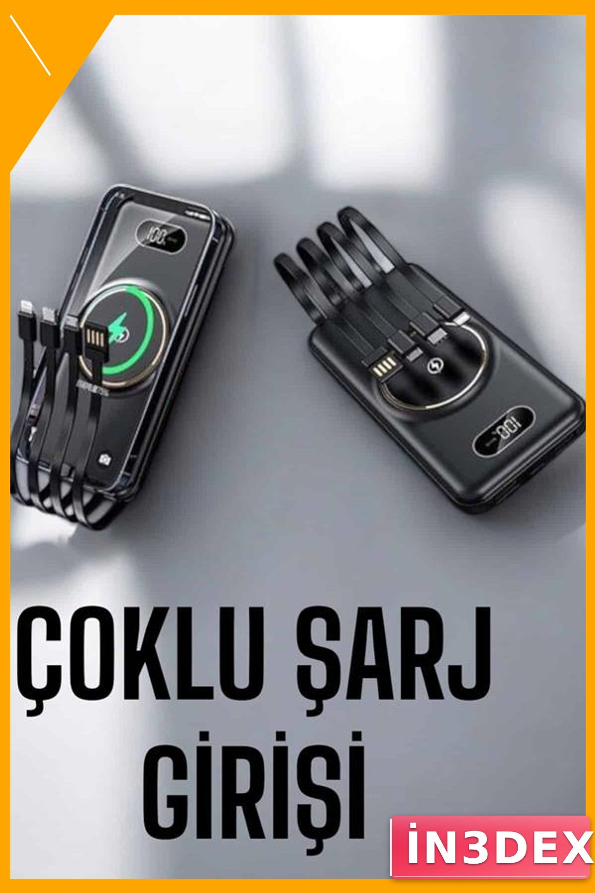 Çoklu Şarj Özellikli Powerbank Dijital Göstergeli Hızlı Şarj