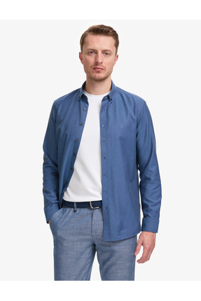 Pierre Cardin Lacivert Oxford Slim Fit Kolay Ütülenebilir Gömlek 50325365-VR033