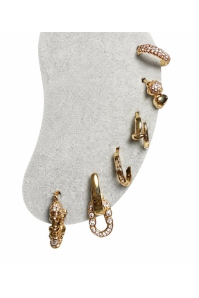Laviona jewelry 6 lı Çelik Küpe Set