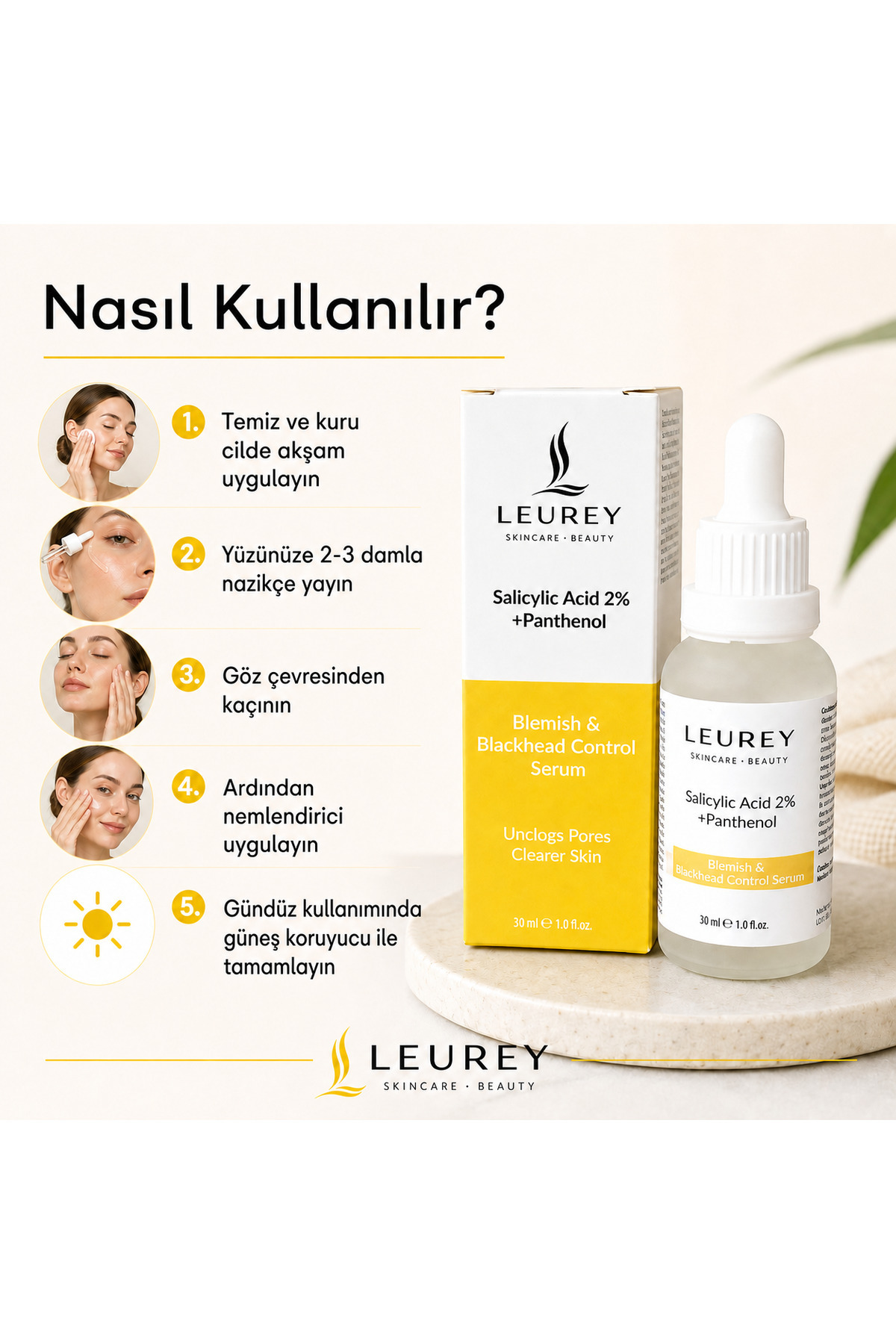 Salicylic Acid %2 + Panthenol - Sivilce ve Siyah Nokta Karşıtı Serum 30ml — SR02 — تصویر 6 از 8