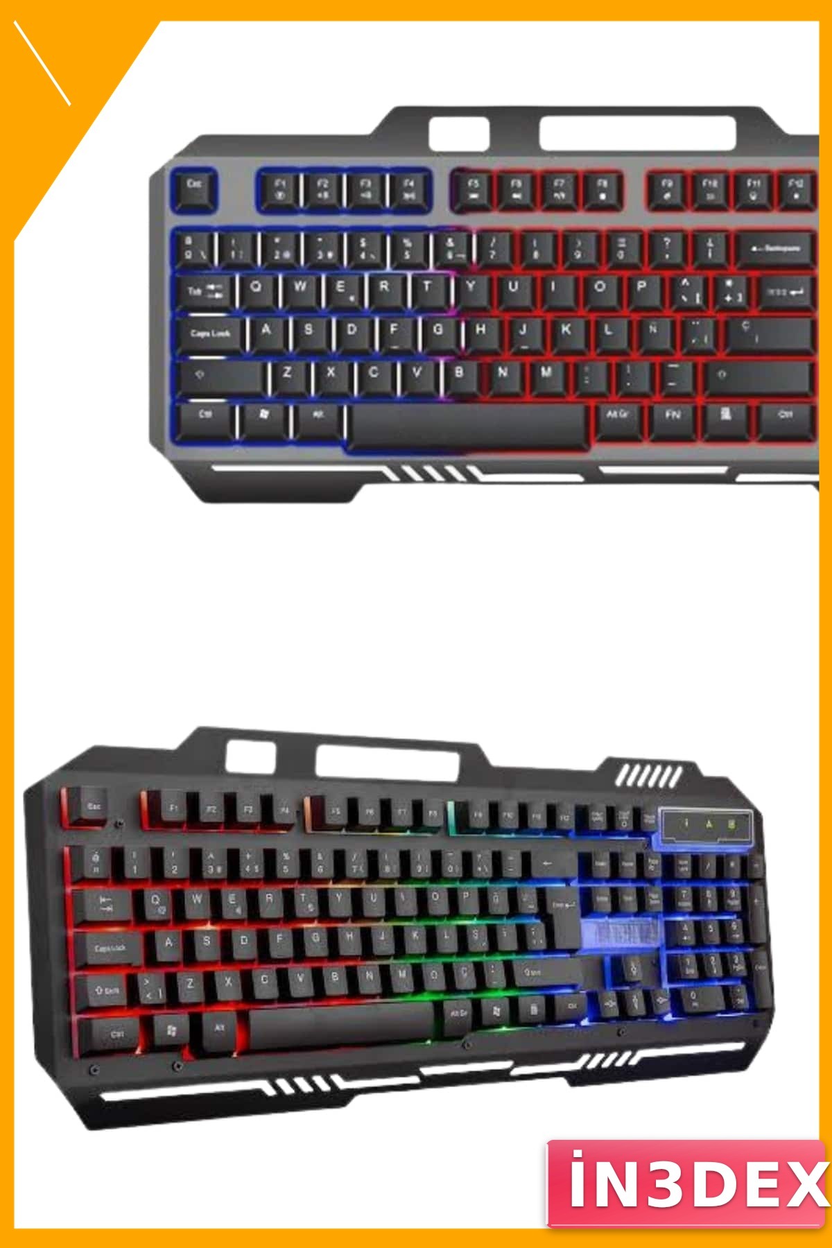 LED Aydınlatmalı Mekanik Hisli Oyuncu Klavyesi RGB