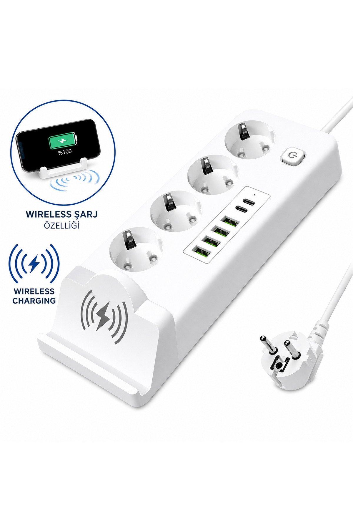 超能力蛙4枚セット XTRIKE ME Wirelles Şarj 3000W Yüksek Güçlü Akım Korumalı Priz - 4