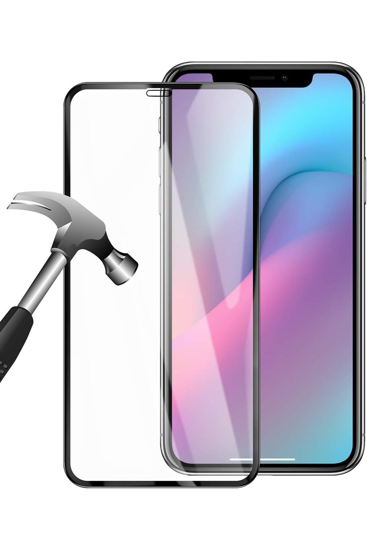 Tempered Glass Screen Protector For Apple iPhone 11 Clear/Black, rm-91,