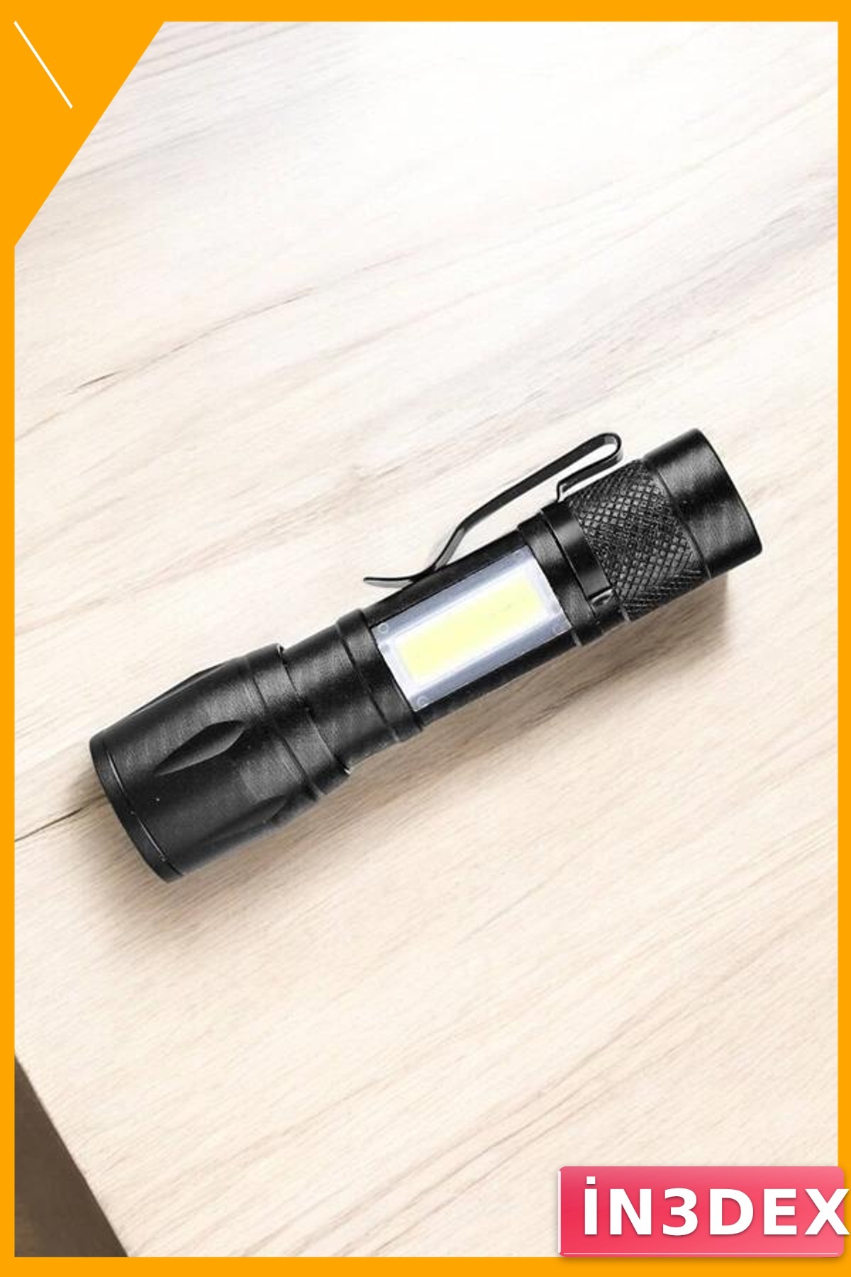 Mini Şarjlı LED Kamp Feneri 4 Modlu Alüminyum Işıldak