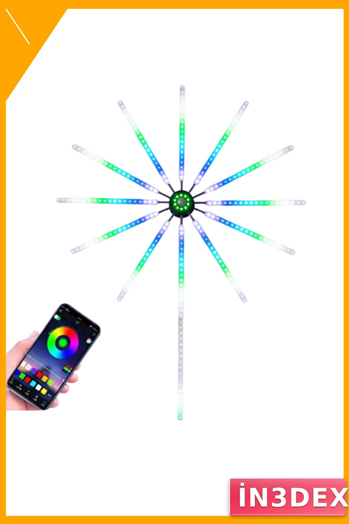 RGB LED Duvar Işığı Efektli Modüler Uzaktan Kumandalı