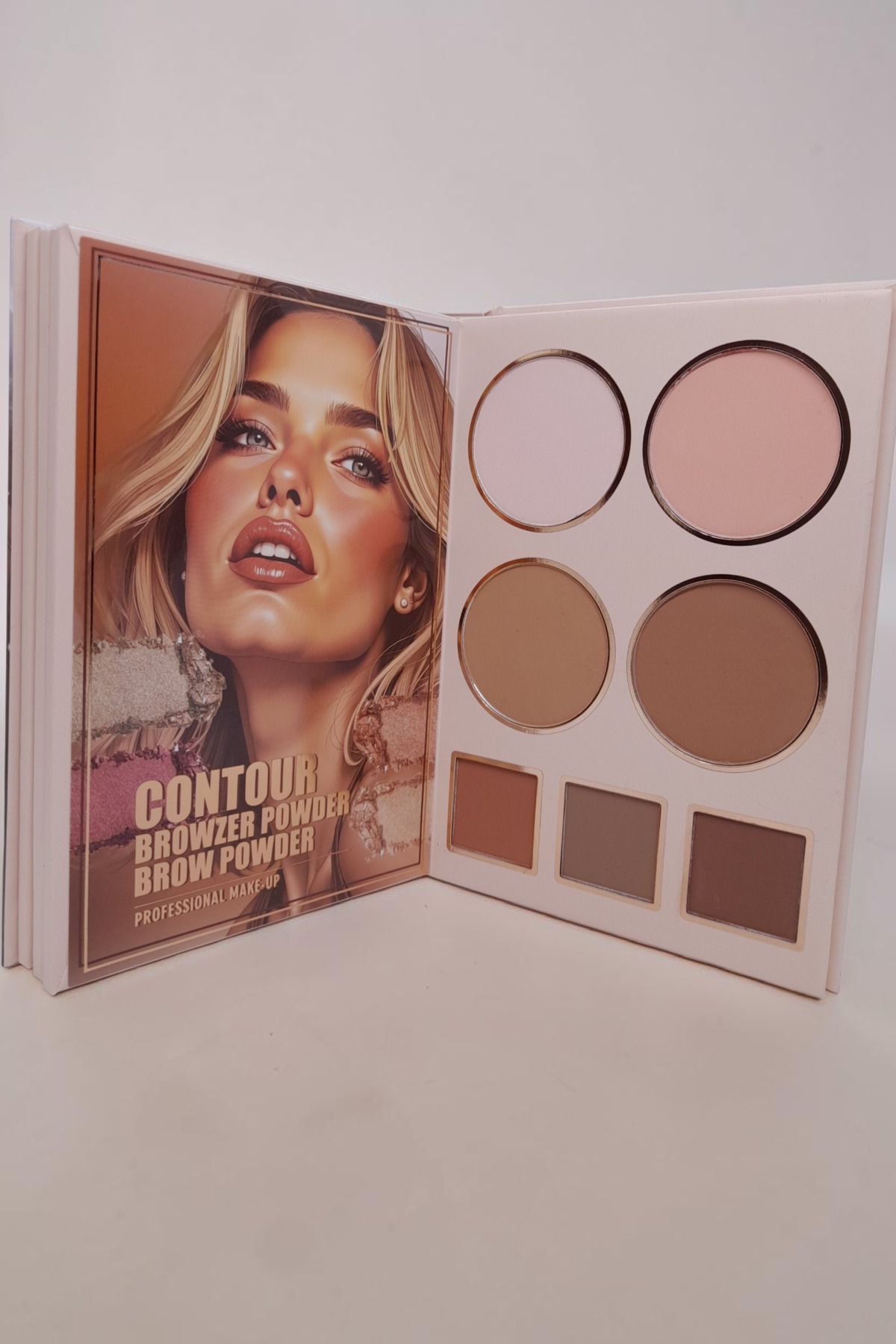 Göz Farı Highlighter Allık Kontür Pudra Bronzer İçeren Kitap Model 43 'lü Makyaj Kiti — ZRD113405 — تصویر 6 از 7