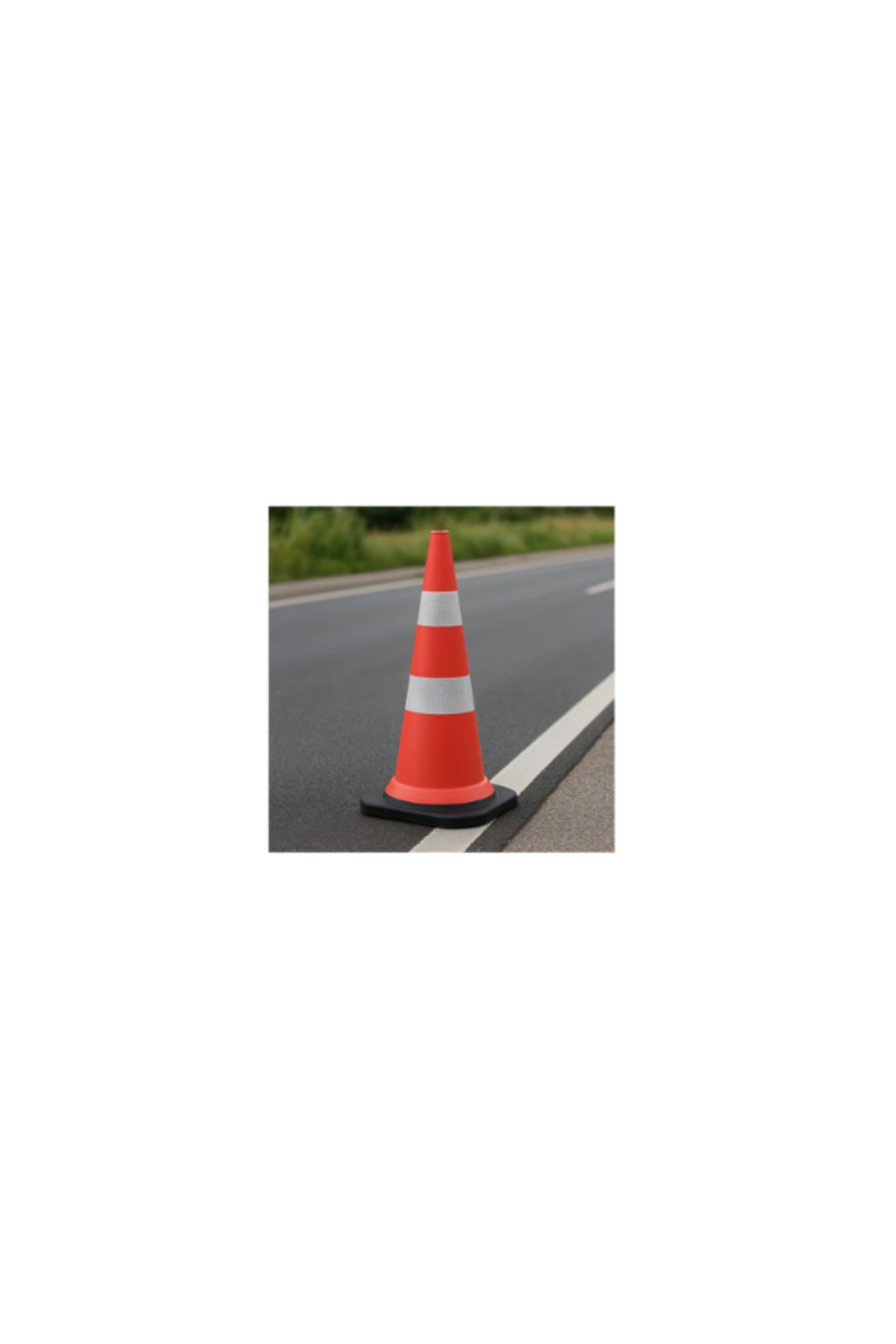 Pe Trafik Konisi | Pvc Ağırlıklı – Çift Reflektifli– 90 cm 2