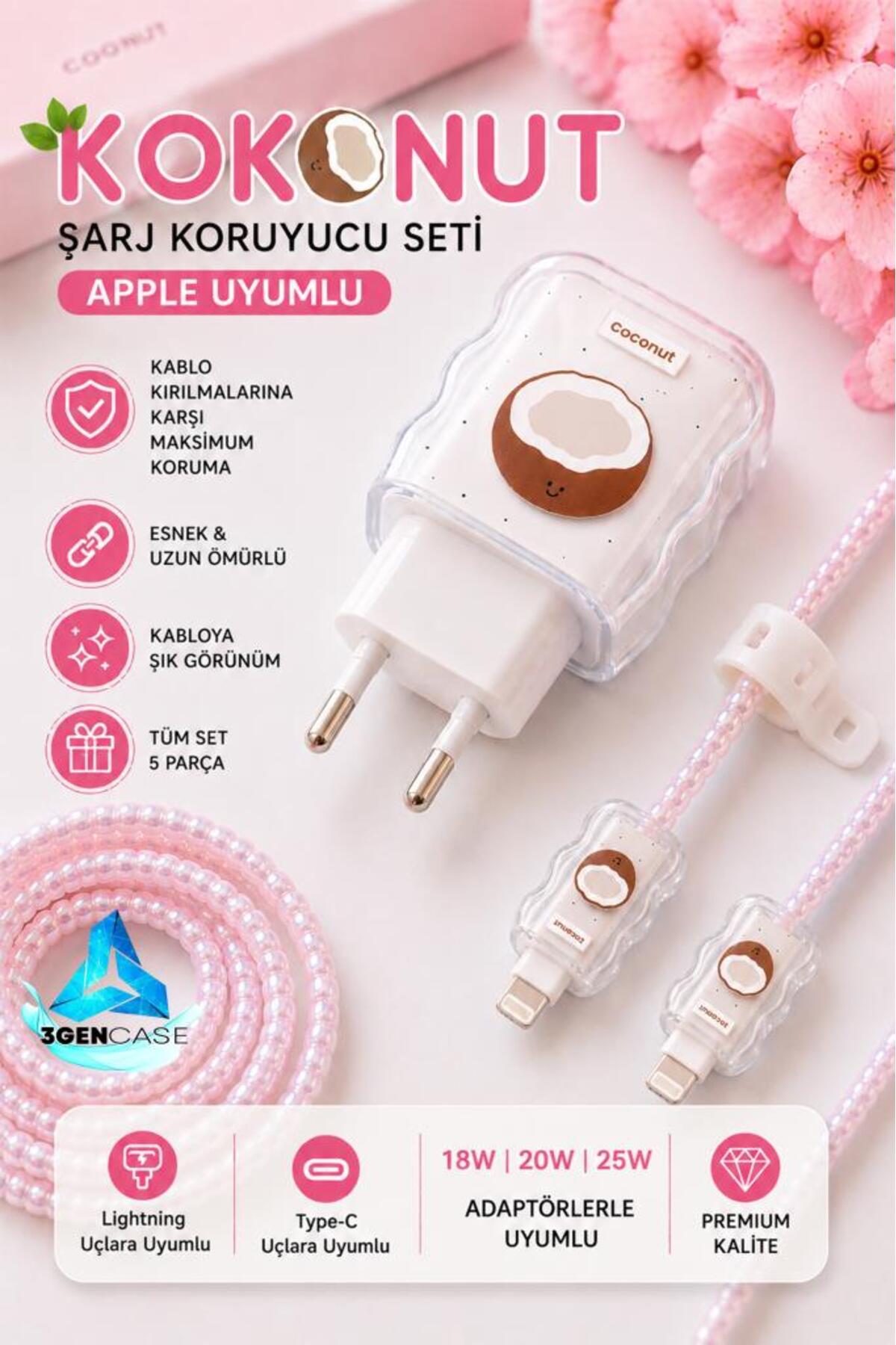 Cable Adapter Protective Charging Case Cable Knitted Apparatus Wrapper for iPhone 18W/20W/25W Compatible 5 Pieces