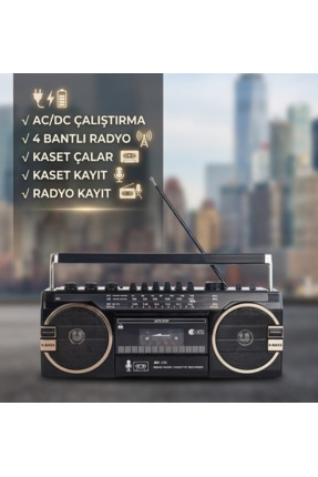 Dynego PX149 BT Kaset Çalar Müzik Seti Fm Radyo USB Mp3 Player Kablosuz Hopar...