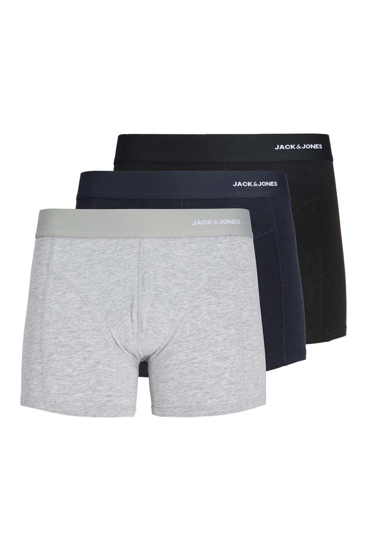 شلوارک بوکس مردانه گابریل مدل 3-بسته (12291864-BLN) جک اند جونز باکسر Jack & Jones