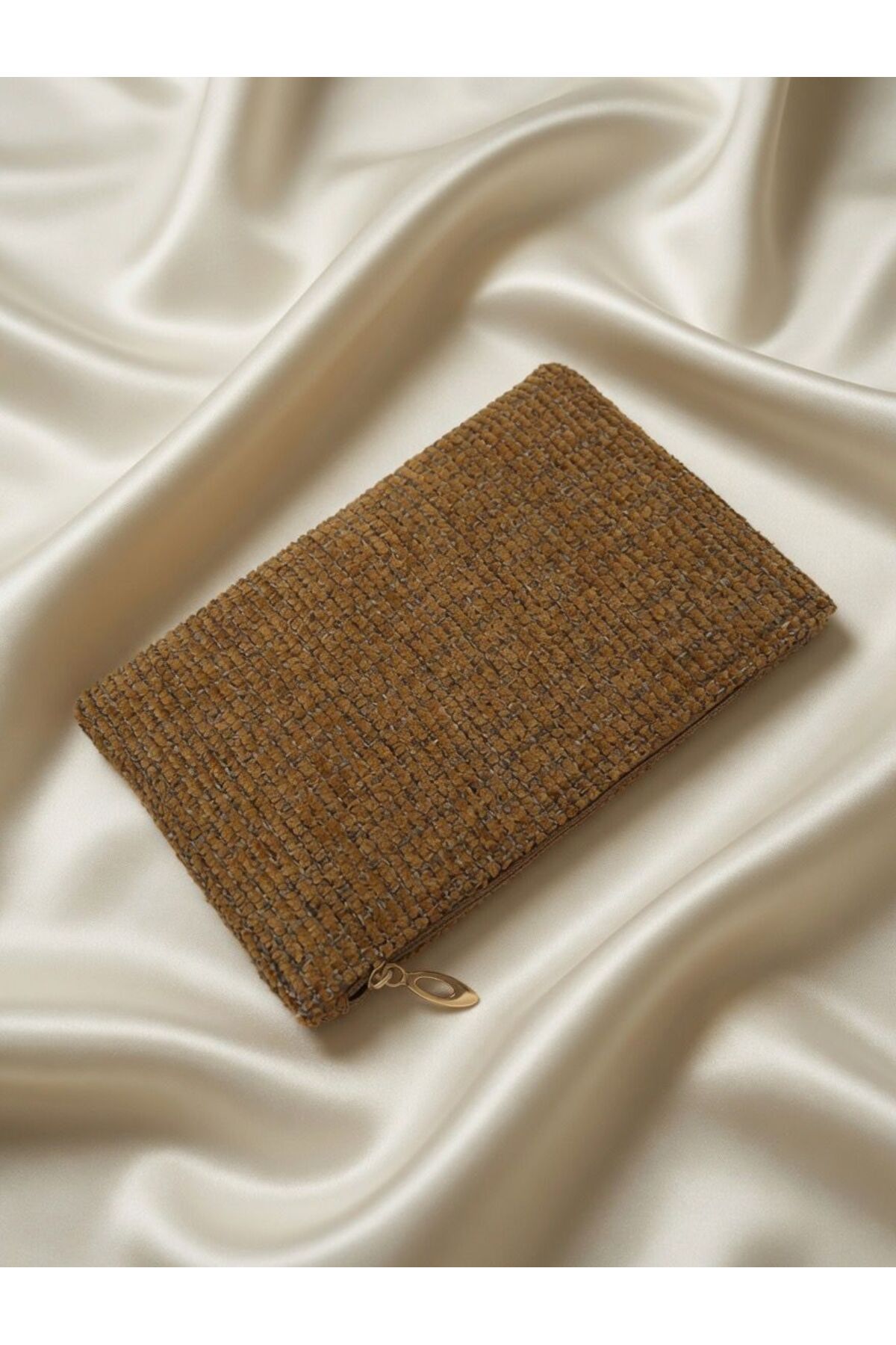 VELORİA BAG & SCARF Veloria Bag Zigzag clucth çanta DOKUMA KUMAŞ ve KORUMA PEDİ içeren İpad tablet taşıma çantası 18x 26 cm iç kapasite görsel 2