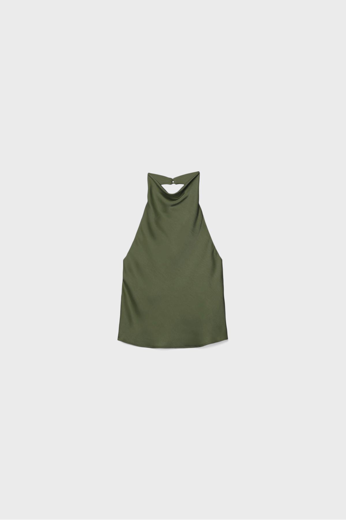 Stradivarius  Saten halter top - Görsel 6
