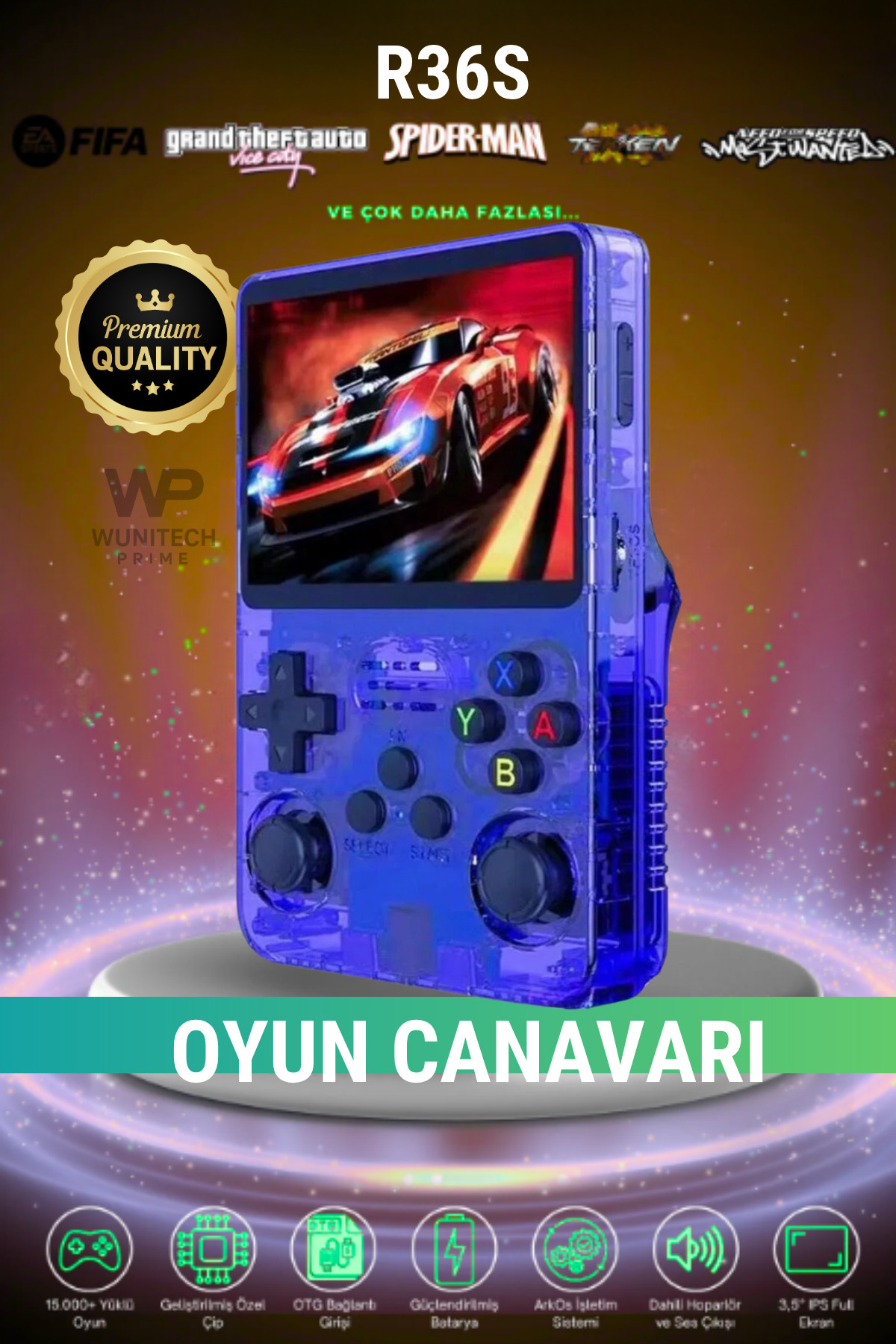 R36s Game Console Current Handheld 20,000 Games Hd Screen Retro Games