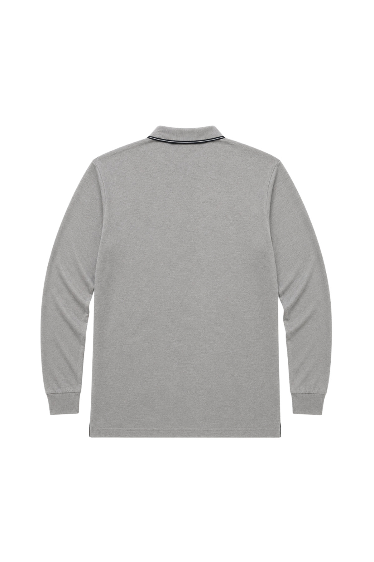 BattalModa Erkek Büyük Beden Melanj Toprak Polo Yaka Uzun Kollu Pike Tişört M-L-XL-2XL-3XL-4XL-5XL-6XL-7XL-8XL görsel 5