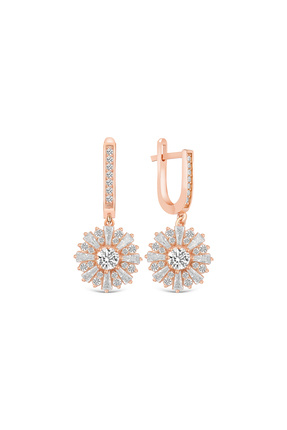 Yuso Silver 925 Ayar Zirkon Taşlı Gümüş Küpe
