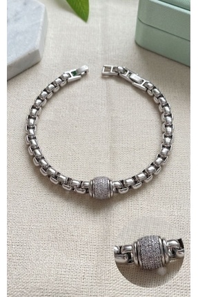 XUPING JEWELRY Xupıng Özel Seri Silindir Taşlı Gümüş Renk Kuyumcu İşçiliği Bi...