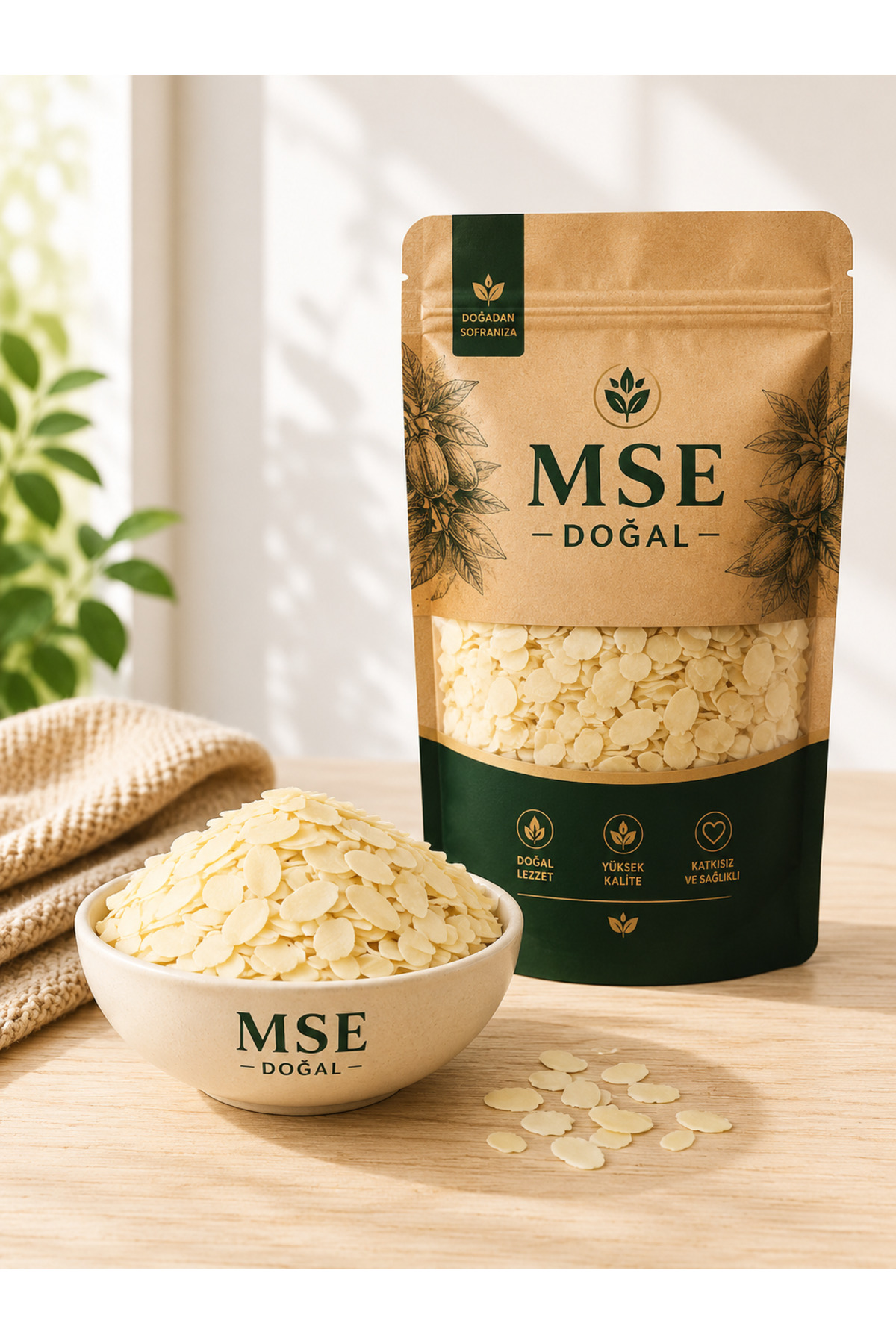 فایل بادام ۵۰۰ گرم بادام خام طبیعی بدون افزودنی تازه
