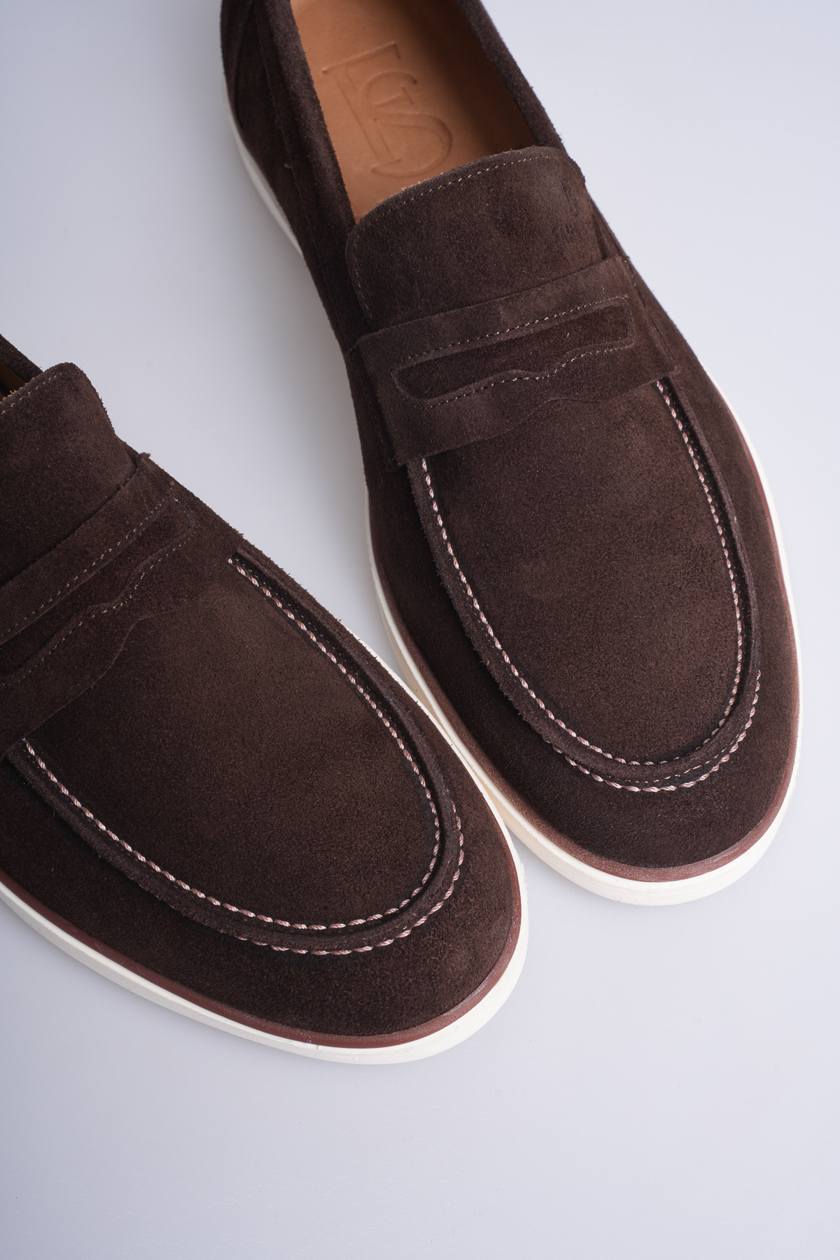 Fame Step Hakiki Deri Erkek Loafer Ayakkabı Kahve Süet Günlük Rahat Casual Mokasen Siena görsel 6