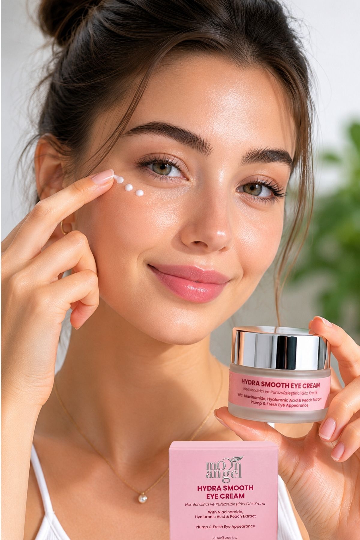Hydra Smooth Eye Cream Göz Çevresi Kremi (Niacinamide + Hyaluronic Acid) Nemlendirici Göz Bakımı 20 ml — görsel 1