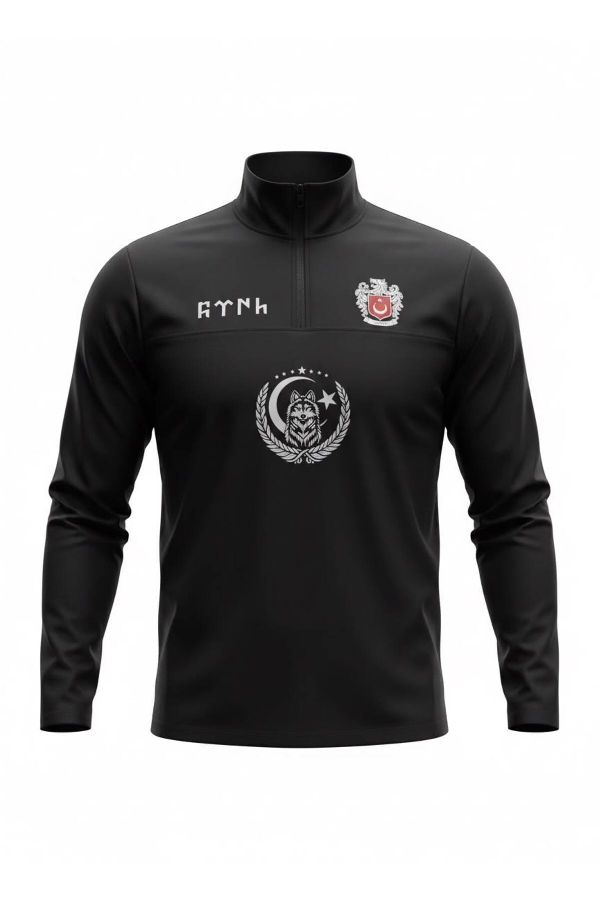 Türkiye Bozkurt Baskılı Özel Tasarım Sweatshirt — مشکی TÜRKBZKRT — تصویر 2 از 5