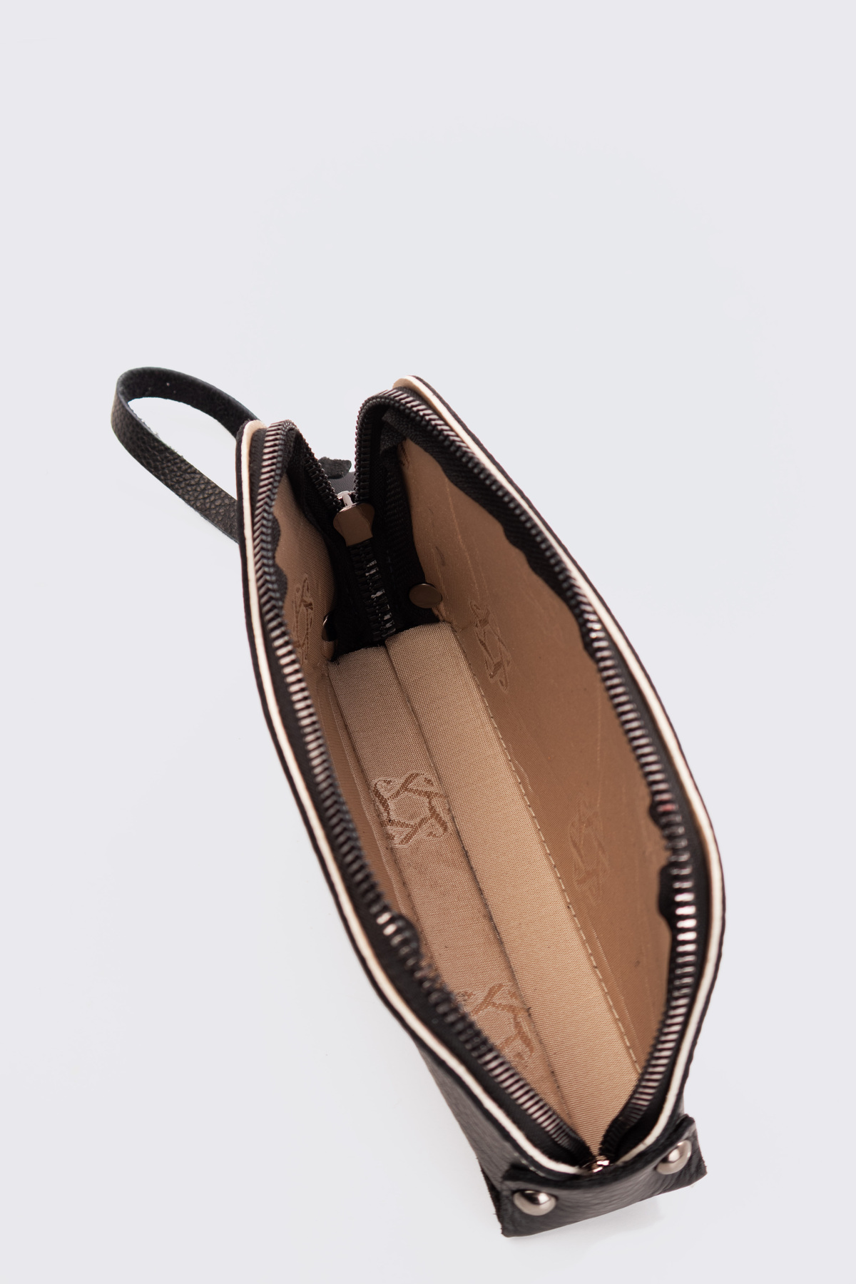 westbag Unisex Siyah Hakiki Dana Derisi Bileklikli El Tutmalı Clutch Çanta görsel 7