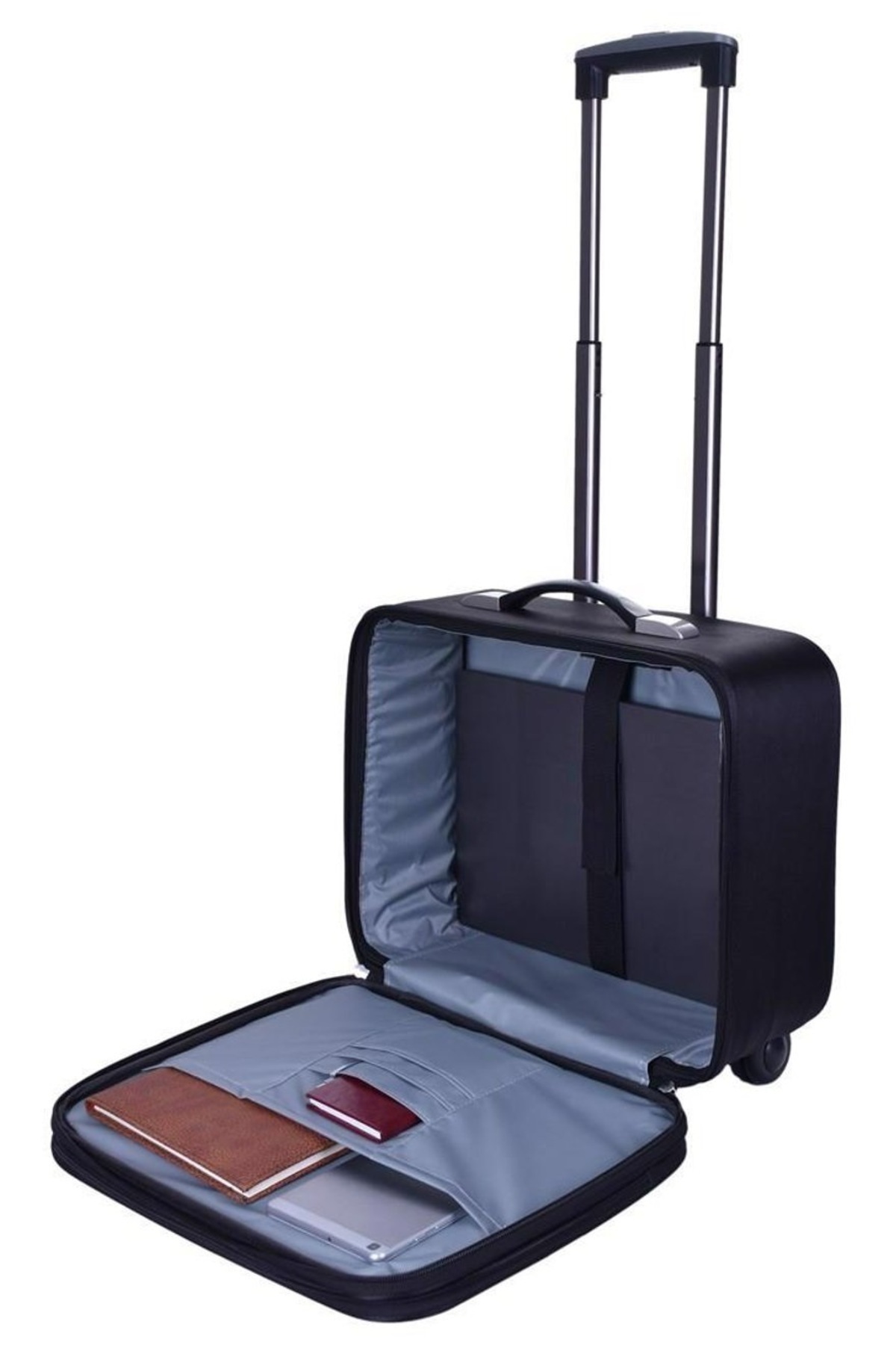 ULTIMATE BAG Küçük Boy Valiz Kabin Boy Valiz Küçük Valiz Pilot Valiz Kabin Bavul 44x34x14Cm Siyah 2 Teker Diplomat Valiz