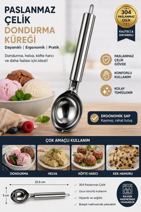 kumkumticaret METAL DONDURMA KAŞIĞI