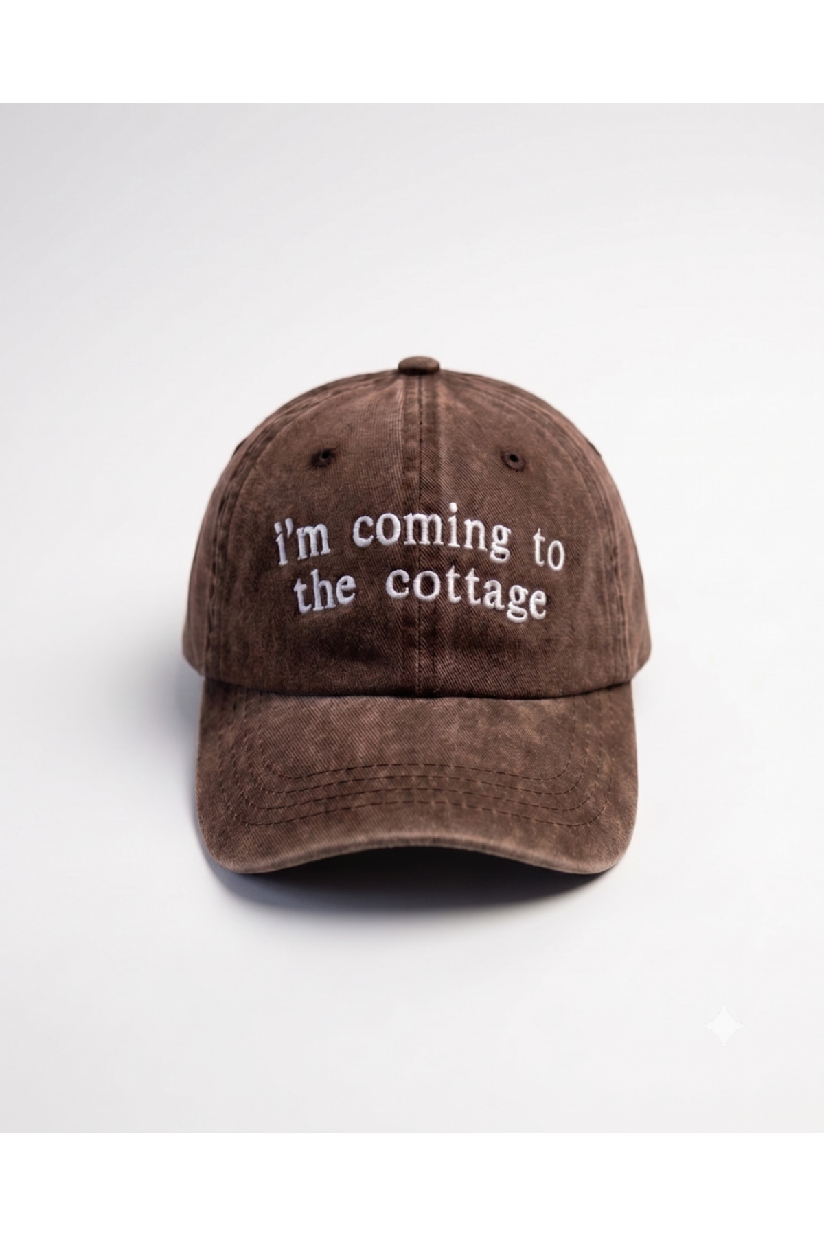 "I'm Coming To The Cottage" Embroidered Vintage Baseball Cap Hat "" cottagecore "movement reflecting life intertwined with nature"