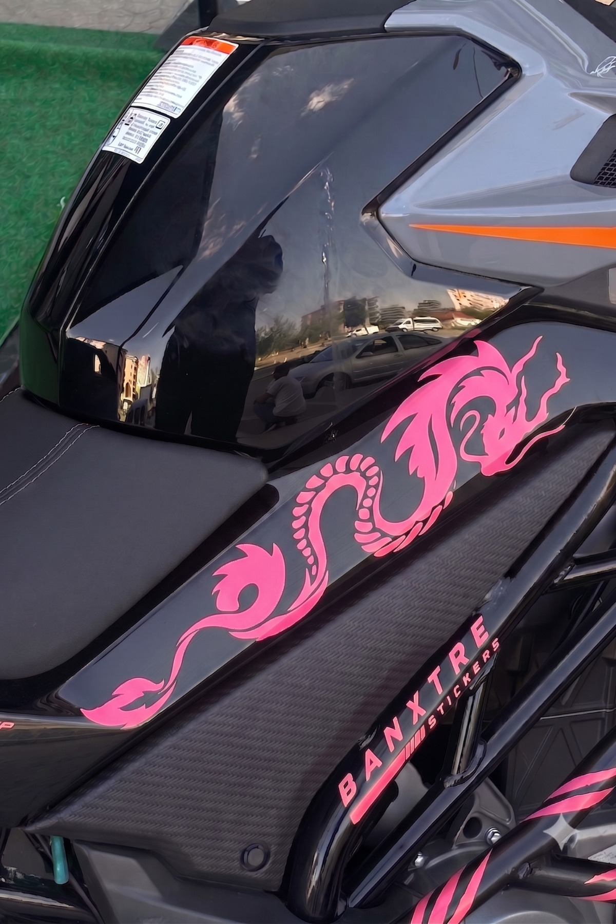 Banxtre CFMOTO NK250 Uyumlu Ejderha Tasarım Orta Grenaj Sticker