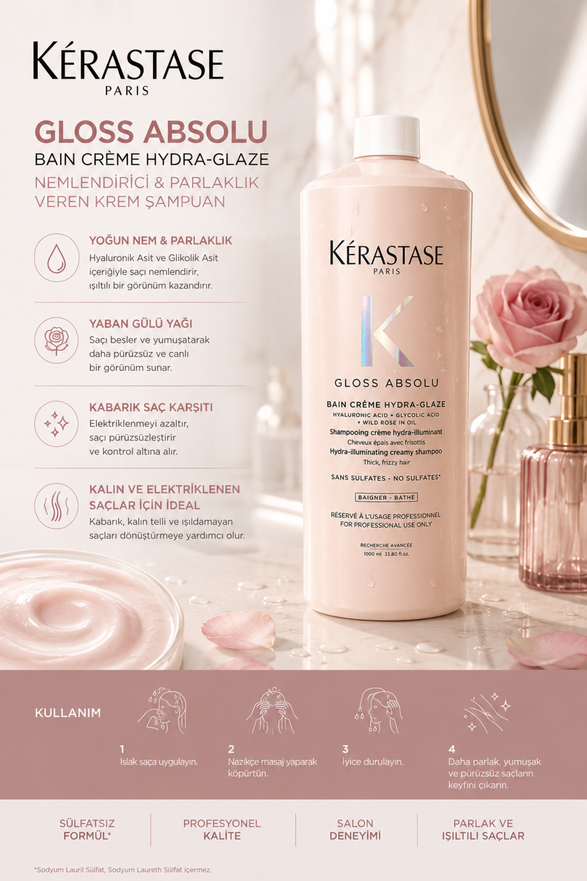 Kerastase Kérastase Gloss Absolu Bain Crème Hydra-Glaze Şampuan