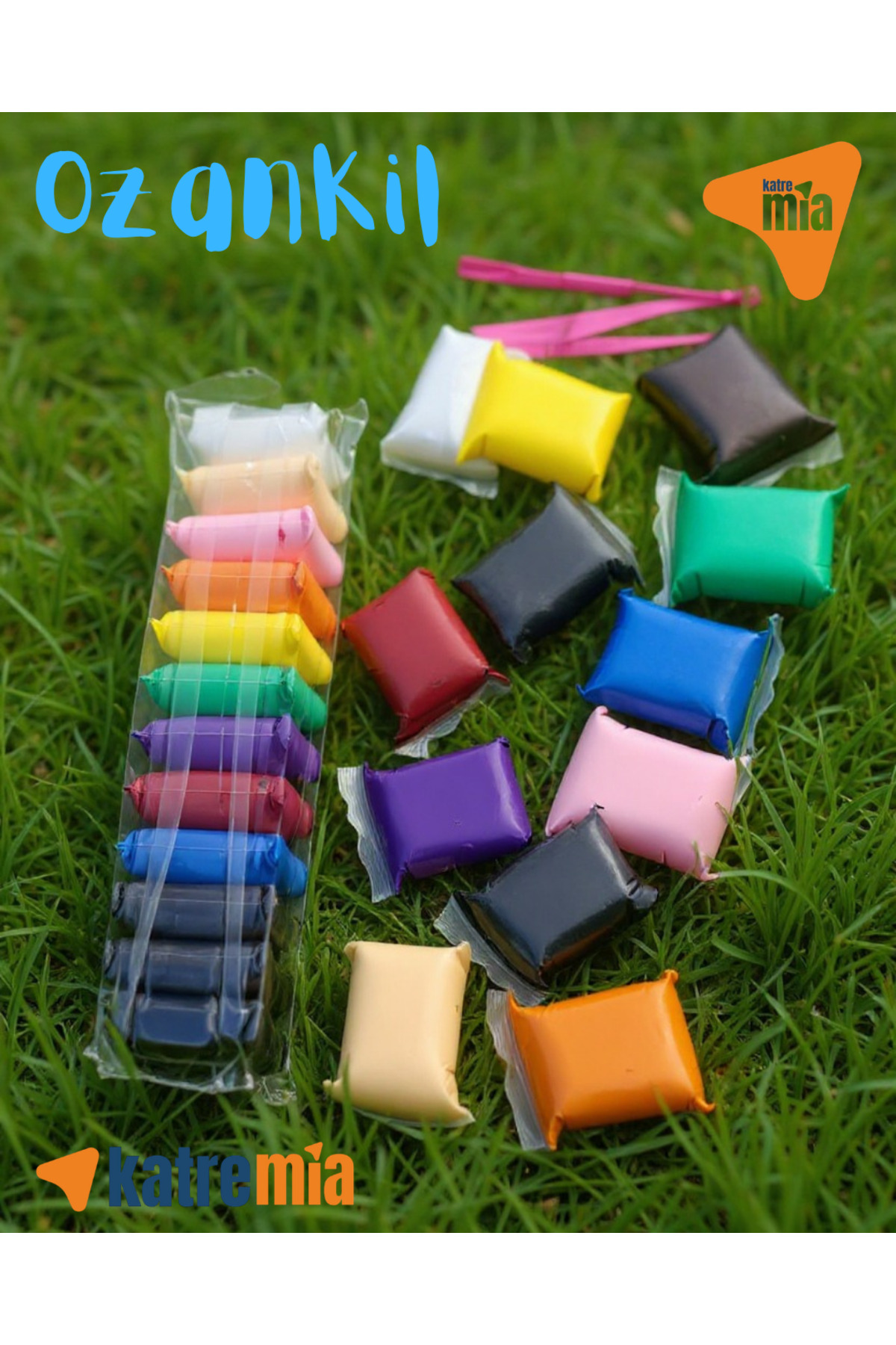 Ozankil 12 li mia havayla kuruyan zıplayan kil oyun hamuru (1 paket )