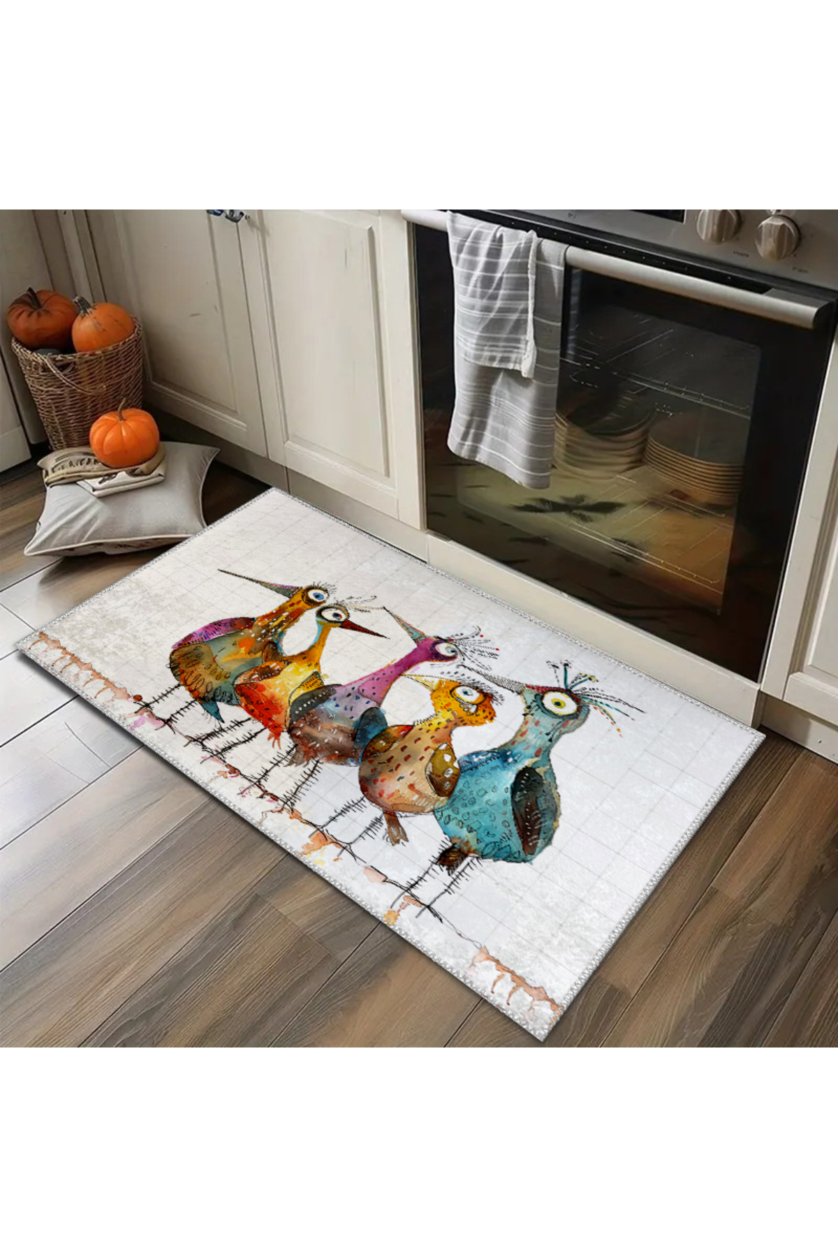 Printed Anti-Slip Base Decorative Indoor Mop Door Front Kitchen Bathroom 50x80 Mop