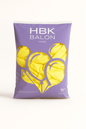 HBK Balon Makaron 11" Balon Hbk Sarı 100'lü